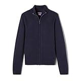 French Toast Boys' Zip Front Sweater, Navy Blue