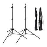 EMART 7 Ft Light Stand for Photography, Portable Photo Video Tripod Stand, 2 Pack Lighting Stand with Carry Case for Speedlight, Flash, Softbox,Strobe Light, Camera, Photographic Portrait