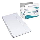 Dynarex 8131 Drape Sheet, 2-Ply Tissue, Disposable Paper Sheet Used by Medical Professionals for Patient Privacy and Protection, 40" x 60", Pack of 100