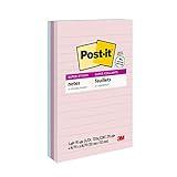 Post-it Super Sticky Recycled Notes, 4x6 in, 3 Pads, 2x the Sticking Power, Wanderlust Collection, Pastel Colors, 30% Recycled Paper (660-3SSNRP)