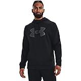 Under Armour Mens Big Logo ArmourFleece Hoodie, (001) Black/Black/Pitch Gray, Medium