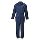 ACTIVE UNIFORMS Overall Workwear Men Long Sleeve Coveralls, Nevy Blue (X-Small)