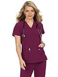 KOI Next Gen 1019 Women's Hustle and Heart Scrub Top Wine M