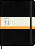Moleskine Classic Notebook, Soft Cover, XL (7.5" x 9.5") Ruled/Lined, Black, 192 Pages