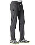 TBMPOY Men's Lightweight Hiking Pants Athletic Workout Pant Quick Dry Sweatpants Fishing Running Active Casual Dark Grey XXL