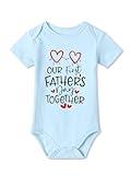 Fathers Day Infant Girl's Boy's One Piece Short Sleeves Cute Cotton Onesie Sweet Snap Bodysuit Blue 0-3 Months