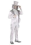 Fun Costumes Men's Victorian Ghost Groom Halloween Costume | Adult Haunting Beauty Vintage Inspired Tattered Outfit - Small - White