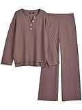 LILLUSORY Lounge Sets Womens Two 2 Piece Matching 2025 Fall Fashion Must Have Comfy Airport Outfits Clothes Clothing Trendy Knit Sweater Loungewear Travel Sweatsuit Sweat Suit Sets