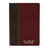Personalized Custom Text Your Name NLT Life Application Study Bible Third Edition Red Letter LeatherLike Brown/Mahogany Custom Made Gift for Baptisms Christenings Birthdays Celebrations Holidays