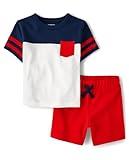 The Children's Place,Baby Boys,and Toddler Boys Short Sleeve Top and Shorts, 2 Pc Set,Cupids Arrow,9 Months,12 Months