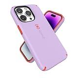 Speck iPhone 14 Pro Case - Slim Phone Case with Drop Protection, Scratch Resistant with Soft Touch for 6.1 inch iPhone 14 Pro Case - Dual Layer Case, Spring Purple/Energy Red CandyShell Pro