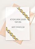 TEEMI-Actions Speak Louder Than DNA | Funny Father's Day Card | Stepdad Card | Bonus Dad