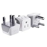 Ceptics South Africa, Namibia Travel Adapter Plug with Dual Usa Input - Type M - Ultra Compact - Safe Grounded Perfect for Cell Phones, Laptops, Camera Chargers and More 3 Pack (CT-10L)
