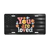 SwpWab You are Loved Front Aluminum License Plate Suitable Outdoor Play 6 X 12 in