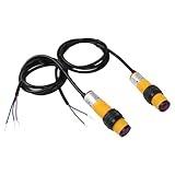 M18 Through-Beam Reflection Optical Photoelectric Beam Sensor - 1 Pair, NPN NO (Normally Open) 6-36VDC