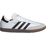 adidas Unisex Samba Indoor Sneaker, White/Black/Vivid Red, 7.5 US Men