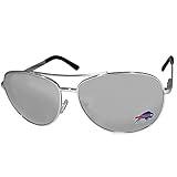 NFL Siskiyou Sports Fan Shop Buffalo Bills Aviator Sunglasses One Size Silver
