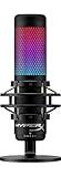 HyperX QuadCast S – RGB USB Condenser Microphone for PC, PS4, PS5 and Mac, Anti-Vibration Shock Mount, 4 Polar Patterns, Pop Filter, Gain Control, Gaming, Streaming, Podcasts, Twitch, YouTube, Discord