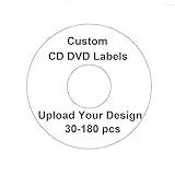 Custom CD DVD Labels, 4.65 x 4.65 in, 30-180 pcs, Upload Your Design