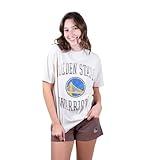 Ultra Game NBA Official Women's Super Soft T-Shirt & Short Set, Golden State Warriors, White, X-Large