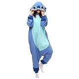 Wishliker Adult Onesie Animal Pajamas Halloween Cosplay Costumes Party Wear Blue M