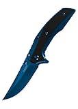 Kershaw 3-Inch Blue Pocketknife with SpeedSafe Opening and Deep Carry Pocketclip