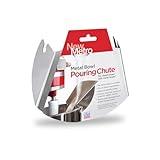 New Metro Design PC-10 Pouring Chute Compatible with KitchenAid Stand Mixer with Stainless Steel Bowl, Silver