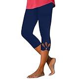 Prime The Day Deals Today 2025 Clearance Big Spring The Sale Capri Womens Yoga Capris for Women High Waist with Pockets Black Leggings for Women Womens Stretch Crop Leggings Navy Medium