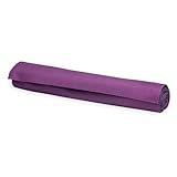 Gaiam No-Slip Yoga Mat Towel, Grape/Navy Large