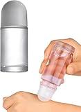 50ml Glass Essential Oil Roller Bottles,Empty Roller Bottle with Plastic Roller Ball,Leak-Proof Roller Ball Bottles with Lid For Essential Oils Perfume Cosmetics (White)