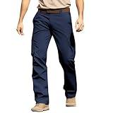 Early Black of Friday Deal, Mens Cargo Pants, Outdoor Work Baggy Travel Camping Hiking Pants Multi Pockets Ripstop Waterproof Camo Tactical Pants (Navy, XXL) Buy Again