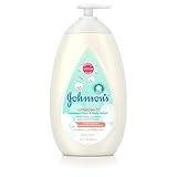 Johnson's CottonTouch Newborn Baby Face and Body Lotion, Hypoallergenic Moisturization for Baby's Skin, Made with Real Cotton, Paraben-Free, Sulfate-Free, Dye-Free, 27.1 fl. oz
