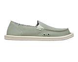 Sanuk Womens Donna Hemp Loafers | Womens Shoes | Slip On Shoes for Women | Women's Slip-on Loafers | Memory Foam Footbed, Olive Grey, 9