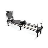 AeroPilates Reformer Home Workout Equipment, Pilates Machine w/Resistance, Black