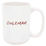 Coleman Coffee Mug - Personalized Ceramic Cup with Name, Customized Gift Idea for Men/Boys, Custom Unique Birthday/Christmas/Holiday Present for Adults/Kids, 11 Oz