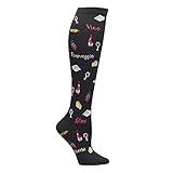 Nurse Mates Socks | 12-14 mmHg Compression | Over The Calf | Comfort Support | 1 Pair | Wine and Cheese