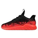 Kid's Black Red Running Shoes Boys Girls Fashion Gradient Athletic Tennis Gym Jogging Fitness Walking Sneakers Big Kid 4