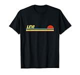 Levi First Name Logo Retro Sunset Surfer Style Levi T-Shirt