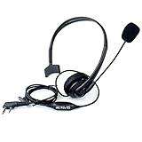 Retevis Overhead Walkie Talkie Headset with Boom Mic, for RT22 RT21 H-777 RT68 RT86, Compatible with Pxton Baofeng BF-888S BF-T26 Kenwood Walkie-talkies, 2 Pin Two Way Radio Earpiece(1 Pack)