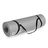 CAP Barbell High Density Exercise Mat with strap, 68"x24" 12mm - Gray