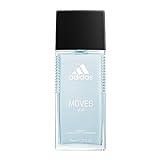 Adidas Moves Him Body Fragrance 2.5 fl oz (Pack of 1) , Notes of Green Apple, Cedarwood, Musk, Men's Fragrance, Long Lasting, Sporty Fragrance, Travel Size