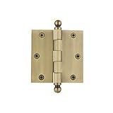 Nostalgic Warehouse Ball-Tip Residential Door Hinge with Square Corners