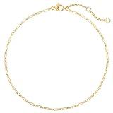 Dremmy Studios Womens Gold Ankle Bracelets - 14K Real Gold Plated Adjustable Minimalism Summer Beach Foot Link Chain Anklets