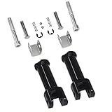 WOWTK Left and Right Passenger footpeg supports for Harley Softail Models 2018-2024 Deluxe Fat Boy Heritage Sport Glide Softail Slim Street Bob Breakout Low Rider models,Gloss Black