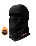 AstroAI Balaclava Ski Mask Winter Fleece Thermal Face Mask Cover for Men Women Warmer Windproof Breathable, Cold Weather Gear for Skiing, Outdoor Work, Motorcycling, Snowboarding, Black-M, 21.5-23"