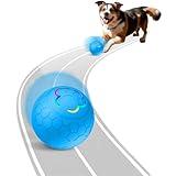 morhandisn Smart Interactive Dog Toys Ball, Auto Bouncing Rotating Ball, Moving Pet Toys for Dogs 20 lbs (Size Small - 2.2-inch Diameter), USB Rechargeable, Fun Gift for Boredom, Blue