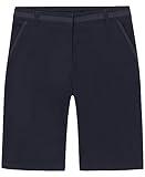 Nautica Girls' Big School Uniform Bermuda Shorts, Pull on Fit & Stretchy Material, Faux Button & Functional Pockets, Navy Twill, 8