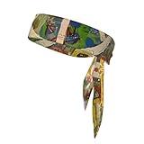 Rectangle Peace Sign Graffiti All You Need Is Love Sports Head Tie Headbands for Men Women Boy Sweatbands for Running Basketball Yoga Exercise Workout Quick Drying Non-Slip Workout Stretchy Hairband