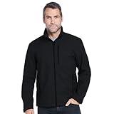 Weatherproof Men's Softshell Jacket for Men, Wind & Water Resistant, Breathable Midweight Outdoor Coat, Lightweight Windbreaker for Spring, Fall & Winter - Black Medium