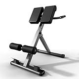 FITKS360 Roman Chair Hyperextension Bench – Adjustable Back Extension Machine for Glutes, Hamstrings & Lower Back – Foldable Multi-Purpose Workout Equipment for Home Gym